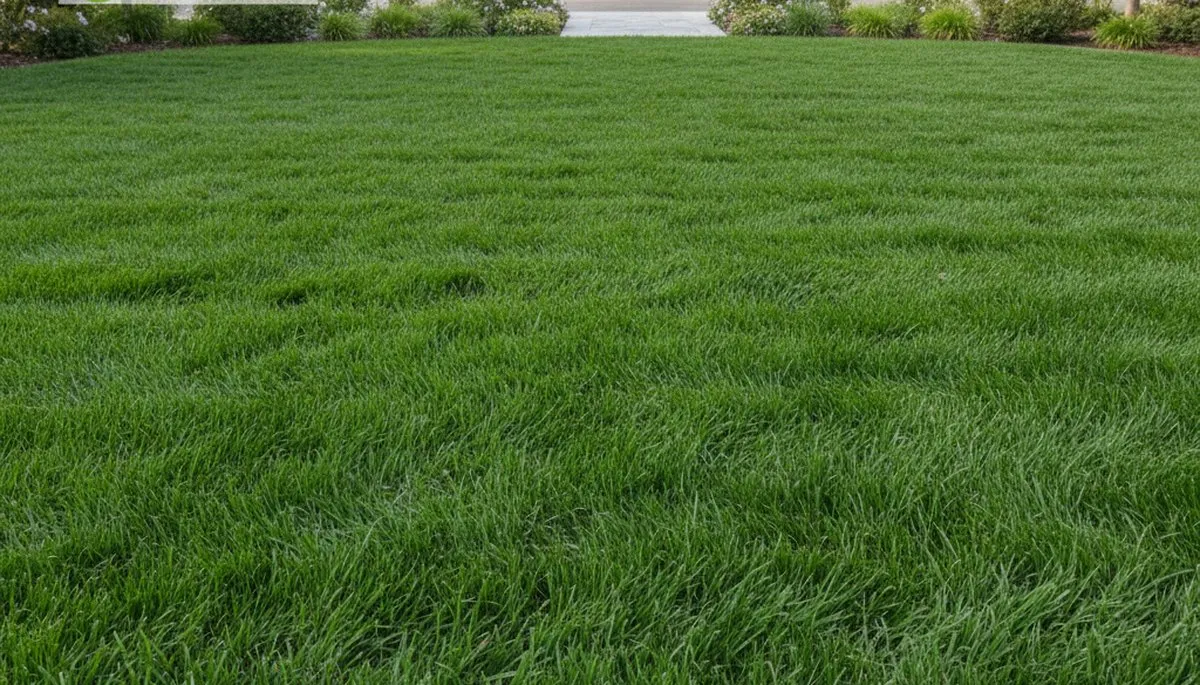 Lush green residential lawn showing professional lawn care results in Stockton, CA