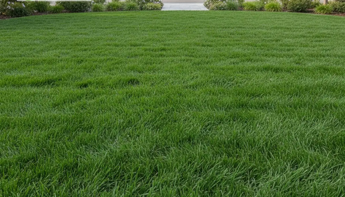 Lush green residential lawn showing professional lawn care results in Stockton, CA